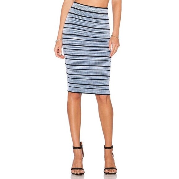 Ronny Kobo Jayme Skirt in Black Multi Stretch Knit XS Bodycon Timeless Office - Picture 2 of 8